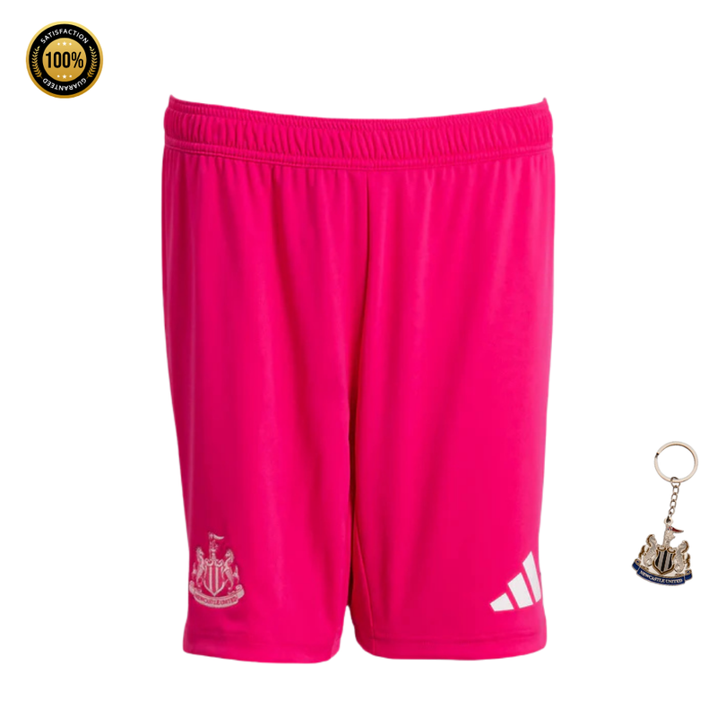 Newcastle United Adidas Pink Goalkeeper Shorts Kids 2024/2025